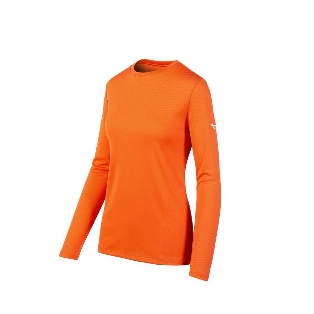 Womens Mizuno Long Sleeve T-Shirts Orange Philippines (JTDCAE345)